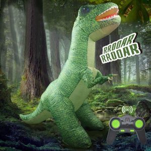 Inflatable Remote Control Dinosaur Electric Simulation Jurassic Dinosaur Model Outdoor Toys For Children Birthday Gifts green  |   RC Cars RC Cars Green