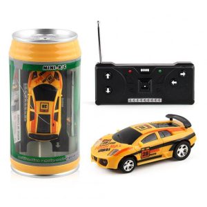 Mini Cans Remote Control Car With Light Effect Electric Racing Car Model Toys For Children Birthday Gifts yellow  |   RC Cars RC Cars RC Cars