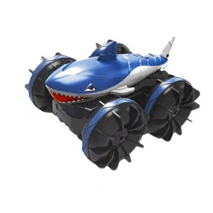 1:24 Four-wheel Drive Amphibious Shark Head Stunt Car Gesture Sensing Drift Remote Control Car Model Toy blue 1:24  |   RC Cars RC Cars Blue + 1:24