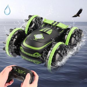 2.4g Remote Control Car Double-sided Tumbling Amphibious Stunt Car Green handle control  |   RC Cars RC Cars Green - handle control