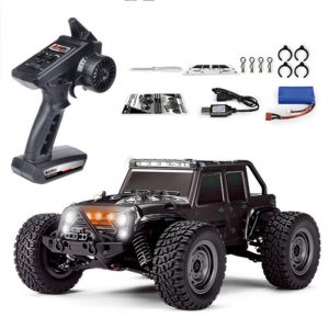 High Simulation Four-wheel Drive Rc  Car High-speed Off-road Remote Control Car Led Light 1:16 Electric Off-road Car Model Gray-black  |   RC Cars RC Cars Gray-black